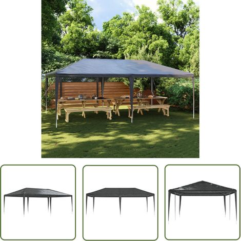 The Living Store Profi-Partyzelt 4×6 m Anthrazit 90 g/m² - Partyzelt - Gartenparty - Outdoor Event - Grillparty - Festzelt (1/5)