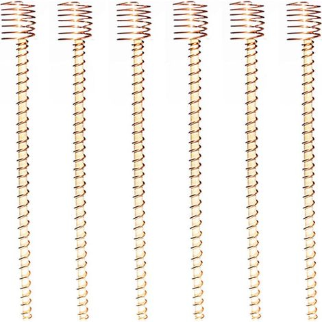 Lot de 6 piquets d'antenne de jardinage en cuivre de 30,5 cm pour plantes d'intérieur et d'extérieur, fruits, légumes, support d'antenne de culture électrique (1/5)