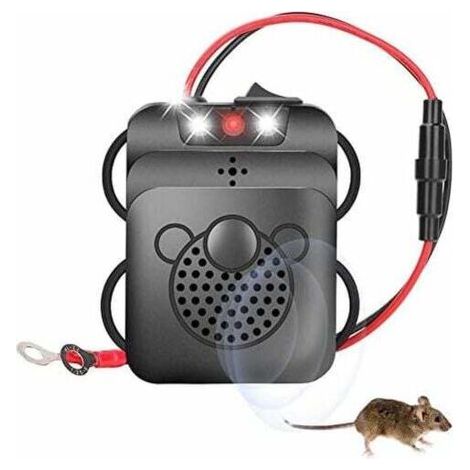 Répulsif à Ultrasons pour Parasites,Électronique Dissuasion de Rat,Contrôle des Parasites Rejet des Souris et des Rongeurs avec Lampes Stroboscopiques à Del pour Voiture, Grange, Cuisine (1/5)