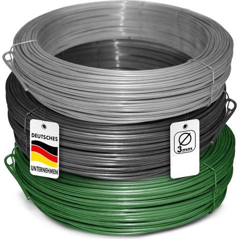 Fil de Tension polyvalent,Fil de Liaison, Solidifier vos Clôtures, Anthracite, 80 m