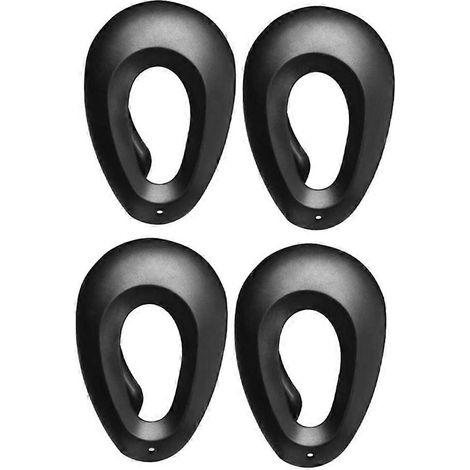 Lot de 4 protège-oreilles noirs professionnels pour salon de coiffure et teinture, protégeant les oreilles des taches et des outils de coiffage. (1/5)