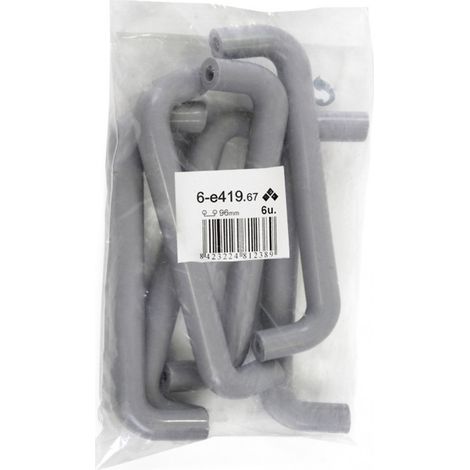 REI Lot de 6 poignées de meuble entraxe 96 mm aluminium anodisé