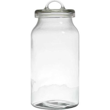 Bocal de 2,7L en verre avec couvercle (H29,5cm) (1/3)
