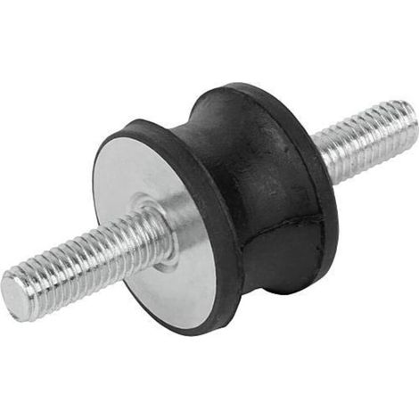 KIPP Gummipuffer Typ AT tailliert Außengewinde M08 x 23 Ø 30mm Stahl (1/2)