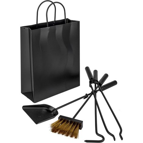 Set Camino 4 Pezzi H56 in Ferro Verniciato Nero Opaco