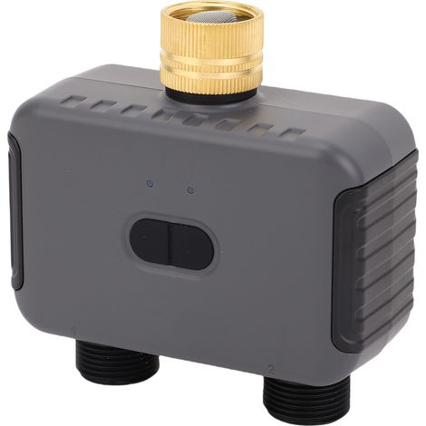 Minuteur d'arrosage automatique 2 zones, raccord de tuyau fileté G3/4, étanche IP55, avec temporisation pluie (1/5)
