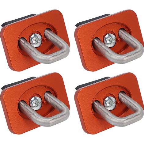 4 ancres de lit de camion 1000 LBS en acier inoxydable orange, remplacement pour Chevy Silverado 2007‑2021 (1/5)