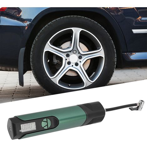 Gonfleur de pneus portable sans fil, pompe à pneus manuelle, gonfleur de pneus à affichage numérique intelligent, pompe à pneus avec éclairage LED, pression de pneu préréglée, chargement USB. (1/5)