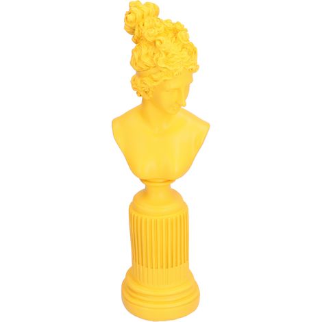 Character Figurine Desktop Craft Ornament Resin Statue for Living Room Office Coffee ShopYellow