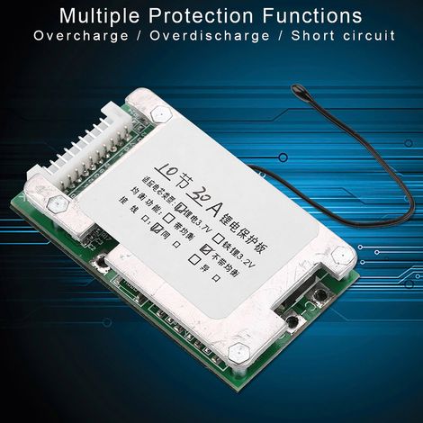 Carte de protection BMS 36V 30A pour batterie lithium 10S, PCB Li-ion 3,7V (1/5)