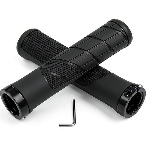 Manopole ergonomiche per manubrio di mountain bike, manopole antiscivolo per bicicletta, scooter, BMX, monopattino, diametro interno 22 mm (1/4)