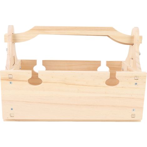 Table pliante de pique-nique en bois, style vintage, 2 en 1, avec porte-verres à vin et finition grain de bois. (1/5)