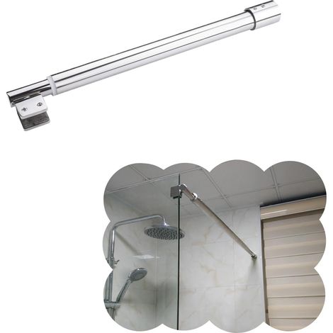 Barre de support pour porte douche en verre sans cadre 5/16" à (1/5)