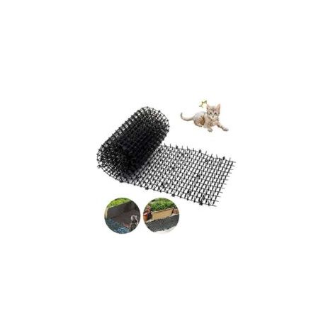 Jardinage Chat Scat Mat Tapis Répulsif Anti-Chat Avec Des Bandes De Piquants Spikes Sangles Garder Le Chat Chien À L'écart De Creuser,400X28CM (1/5)