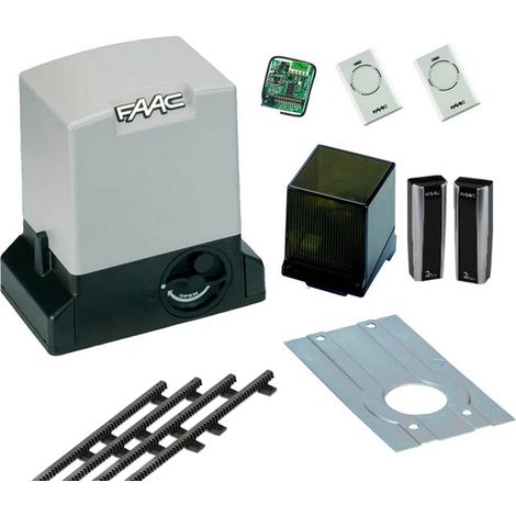 Faac – Kit de motorisation de portail coulissant – Charge 500Kg – Longueur 4m – Tension 230V – Moteur Safe XT2