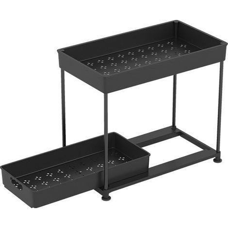 Schiebebox, multifunktionale Aufbewahrungsbox für unter den Kleiderschrank, schwarz (1/5)