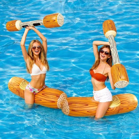 4 Pieces Inflatable Floating Rowing Fighting Game, Inflatable Floating Rowing Fighting Games, Adults Pool Party Sports Games, for Pool, Outdoor Aquatic Battle (1/5)