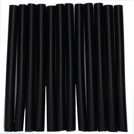 Lot de 12 bâtonnets adhésifs thermofusibles professionnels pour extensions de perruques, outil de coiffure noir (1/5)