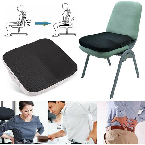 Coussin Siège - Mousse À Mémoire De Forme - 40 x 40 x 6 cm - Pour Bureau Chaise Auto Fauteuil Roulant - 1 Pièce (1/5)