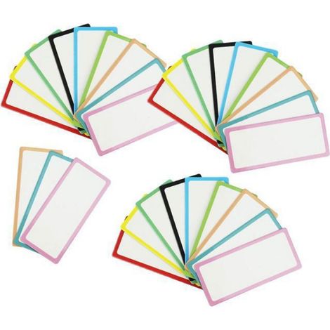 30 Étiquettes magnétiques, effaçables à sec, PET, 5x10 cm, pour bureau école maison (1/5)