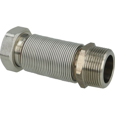 Flexible ondulé inox, extensible de 105 à 210mm, Ø32mm MF1''1/4