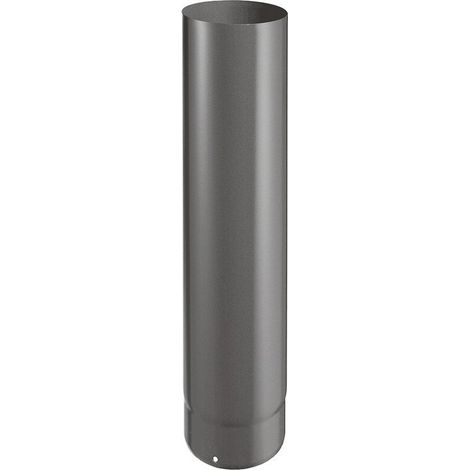 Gerades Element - Breite 500 mm - 0,7 mm Emaille - Mattschwarz - Ø180 JONCOUX