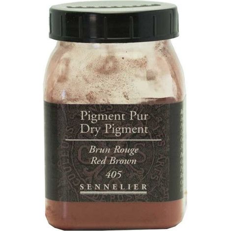 Pigment pour création de peinture - SENNELIER - Brun rouge - Pot de 200 ml - Pigments purs - Haute qualité
