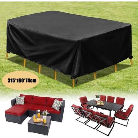 Outdoor modular sofa cover, 315 x 160 x 74 cm.