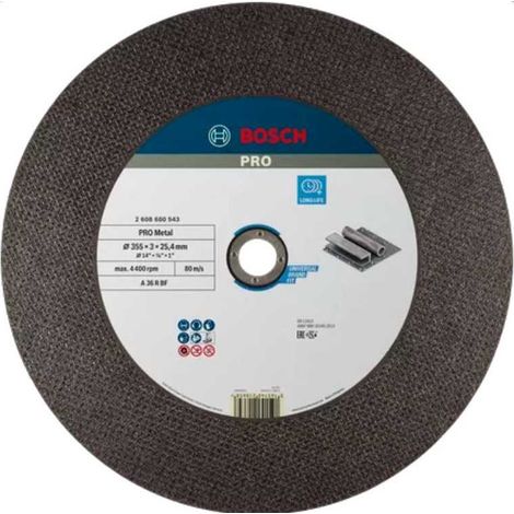 Escudo Bosch MET.350mm x 3.0mm x 25.4mm experto PARA metal