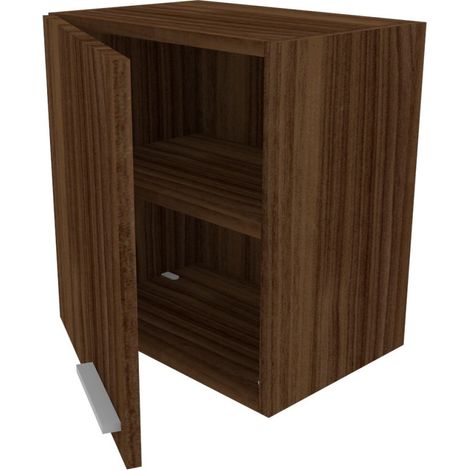 Libreria pensile moderna con anta - Design minimalista e montaggio rapido - Noce canaletto