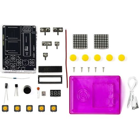 Agwuoetr Kit de DIY Kit de Production de Console de Kit de Soudage DIY Formation Électronique Coquille Pourpre (1/5)