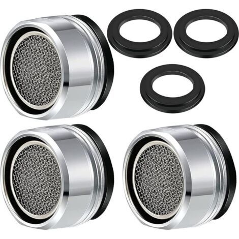 Mousseur Robinet M24, 3 pièces Filtre à Robinet d'économie d'eau Accessoires robinet Diffuseur Filtre de Robinet avec Joint d'étanchéité Pour Cuisine et Salle de Bain-- (1/5)