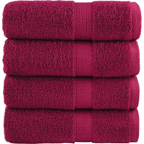 Premium-Waschtücher SOLUND 4 Stk. Bordeaux 30x30 cm 600 g/m² (1/5)