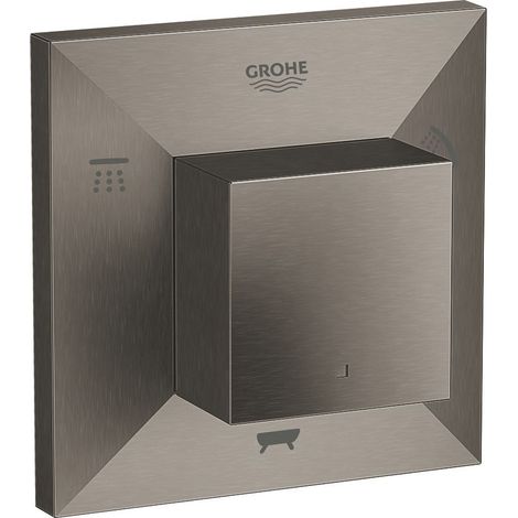 Grohe Allure Brilliant 5-Wege-Umstellung, Fertigmontageset für 29033, Hard Graphite gebürstet, 19798AL0 (1/5)