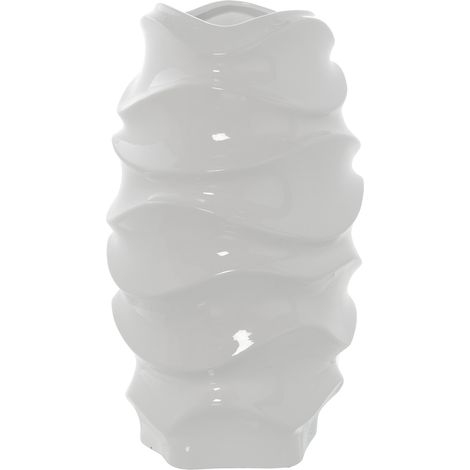 Keramikvase 40 cm glänzend weiß ° 23 x 40 cmpour alle Stile, um zu Hause eine Note zu verleihen (1/2)