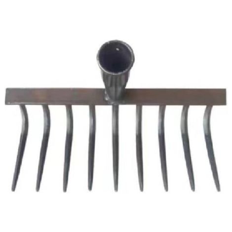 Jardinage en métal Acier au carbone durable de remplacement Désherbage de toit avec dents pointues Outil de désherbage, d'ombrage et de coupe des feuilles à neuf dents