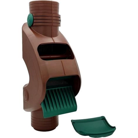 Filtre de gouttière RAINUS 80 ou 100 mm marron pour récupération eau de pluie