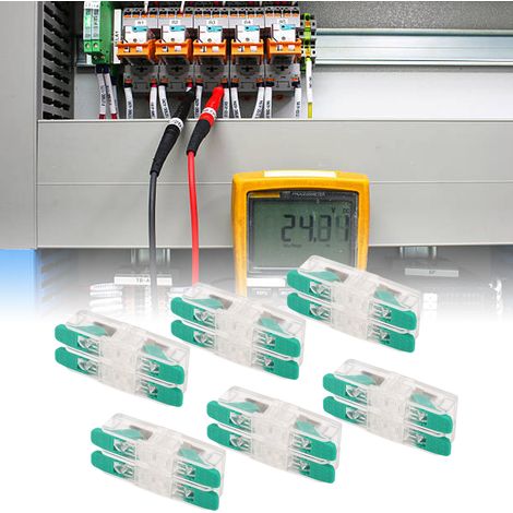 Vendu par lot de 10 : connecteur H62G 2 entrées, 2 sorties, section de câble 0,5-6 mm², répartiteur rapide, 41 A 450 V (1/5)