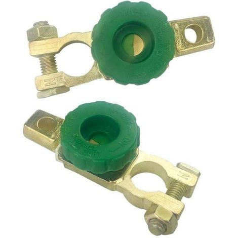 2 Pièces Interrupteur de Déconnexion Universel pour Batterie, Coupe Circuit Batterie 12V/ 24V, Batterie Coupe Circuit Batterie, pour pointes d'électrodes de 15 à 17 mm, pour Moto,Voiture (1/4)