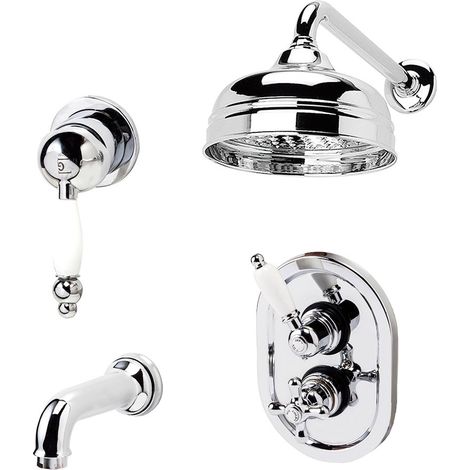 galindo grifo baño-ducha termostática empotrable retro cobre envejecido 40049440 (1/2)