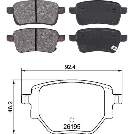 KIT PASTIGLIE FRENO ANTERIORI E POSTERIORI compatibile con OPEL VECTRA C (Z02) / PASTIGLIE FRENANTI AUTO OEM P 10 011,P 59 042 / SOSTITUZIONE DIRETTA / BASSA POLVERE / SILENZIOSO (1/4)