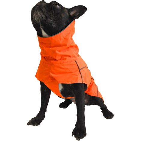 25 cm: Veste de randonnée imperméable Makalu Orange détails réfléchissants protège jusqu'à -10C°