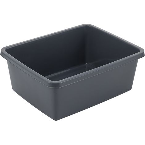 Rechteckige Kunststoffschüssel 33 x 26 cm, 8 l, Dunkelgrau - BEN