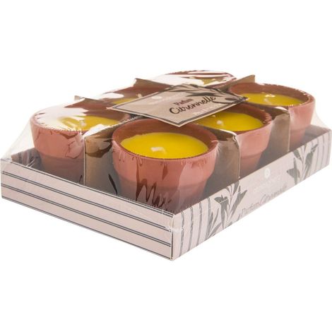 6er-Pack 39g Terry Kerzen mit Zitronengrasduft Terrakotta-Topf - Atmosphera créateur d'intérieur