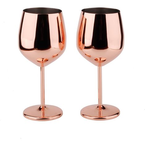 Champagneglas - 550 ml - Rosa Dorado - Para Fiesta y Eventos Especiales - 2 Unidades (1/5)