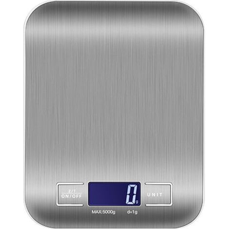 Elektronische Küchenwaage für den gewerblichen Gebrauch, 5 kg/0,1 g, multifunktionale Küchenwaage aus Edelstahl, zum Backen zu Hause, hochpräzise elektronische Küchenwaage (1/5)