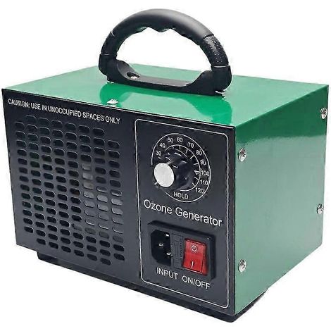 Générateur d'ozone 60 000 mg/h, purificateur d'air O3 haute capacité pour usage domestique, commercial et industriel (prise UE) – Vert (1/5)
