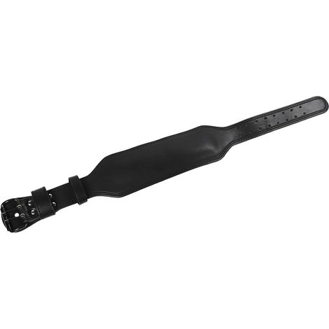 Ceinture de soutien lombaire en cuir véritable pour haltérophilie, musculation et fitness, taille M (80-105 cm). (1/5)