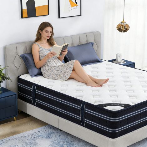 Matelas 140x190 cm, épaisseur nette 26 cm, confort, premium, hypoallergénique, ergonomique, soutien optimal (1/5)