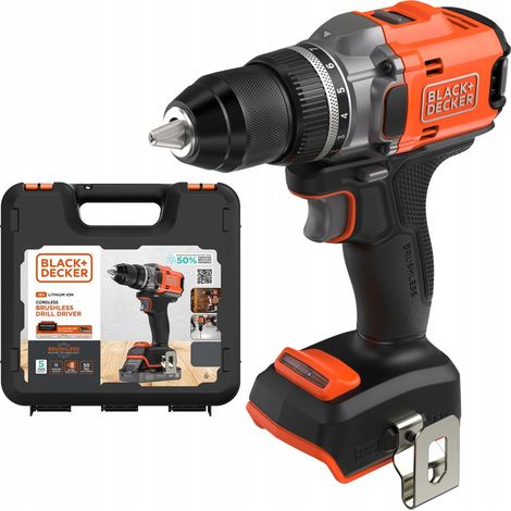Black & Decker BLD682XN-XJ Akku-Bohrschrauber 18 V Li-Ion ohne Akku, ohne Ladegerät, inkl. Koffer